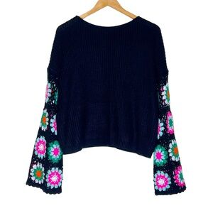 Sweet Generis Oversized Retro Granny Square Sweater - size Medium